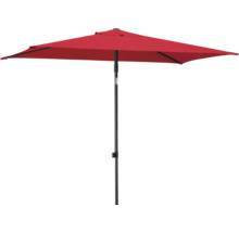 Umbrelă de soare roșie cu suport stabil pentru grădină