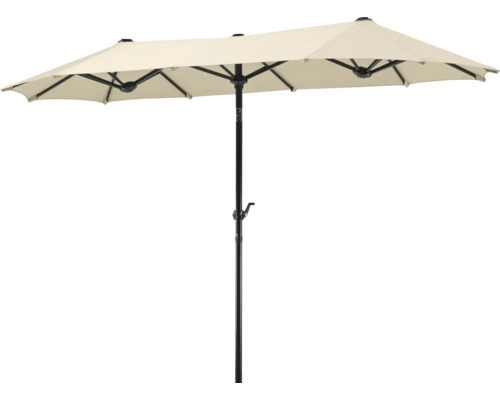 Umbrelă dublă dreptunghiulară cu stâlp central pentru exterior