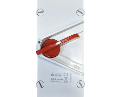 Întrerupător general Elvon 3P 63A Întrerupător principal cu mâner roșu