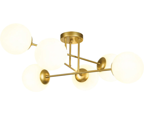 Plafonieră modernă cu șase abajururi sferice