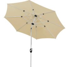 Umbrelă de soare bej cu cadru din oțel