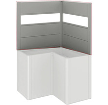 Placă de acoperire unghiulară pentru cadă cu deschideri de inspecție