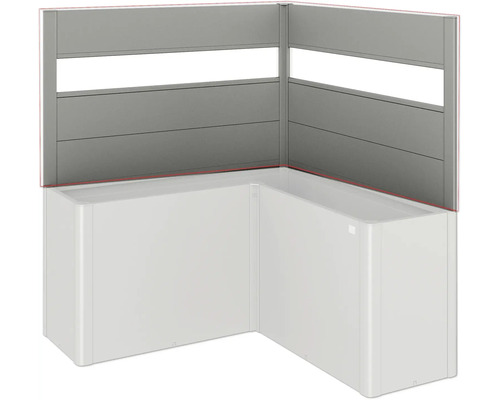 Cadă de colț cu placaj și panouri de perete