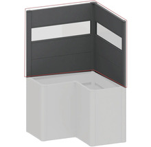 Gard de confidențialitate de colț cu element de sticlă