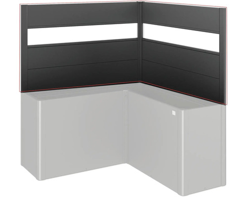 Gard de protecție vizuală cu jardiniere pentru exterior