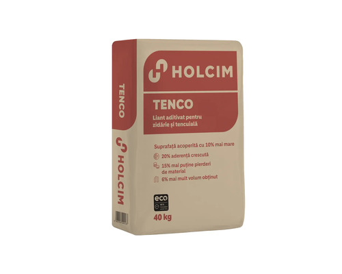 Liant Holcim Tenco pentru zidărie și tencuială 40 kg Mortar adeziv pentru zidărie și tencuială Holcim Tenco la sac de 40 kg
