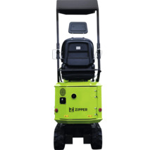 Mini excavator Zipper cu șasiu pe șenile și scaun șofer