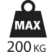 Simbol pentru capacitate maximă de încărcare de 200 de kilograme