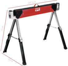 Capră de lucru Cargo Point cu dimensiunile de 107,5 cm lungime, 72 cm înălțime și 53 cm lățime.
