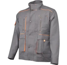 Jachetă de lucru gri cu fermoare și buzunare