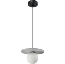 Lumină suspendată cu abajur din pâslă și bec rotund