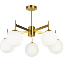 Lumină de plafon cu cinci abajururi rotunde