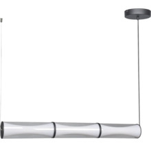 Lumină suspendată alungită cu abajur cilindric