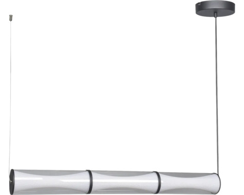Lumină suspendată alungită cu abajur cilindric
