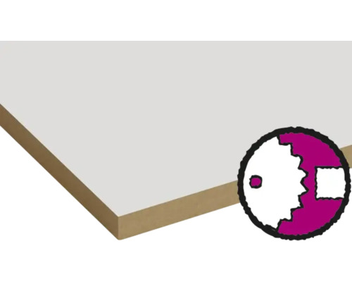 Placă MDF Kronospan 2800x1220x18 mm alb ultra mat Placă acoperită cu rășină melaminică