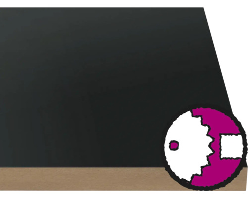 Placă MDF Kronospan 2800x1220x18 mm negru ultra mat Tablă neagră cu cretă pe lateral