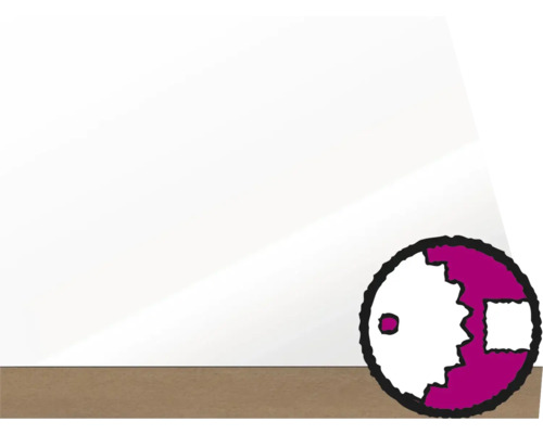 Placă MDF Kronospan 2800x1220x18 mm alb lucios Simbol pentru model neregulat