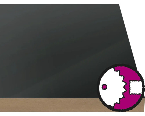 Placă MDF Kronospan 2800x1220x18 mm negru lucios Tăblie neagră cu sigiliu de certificare