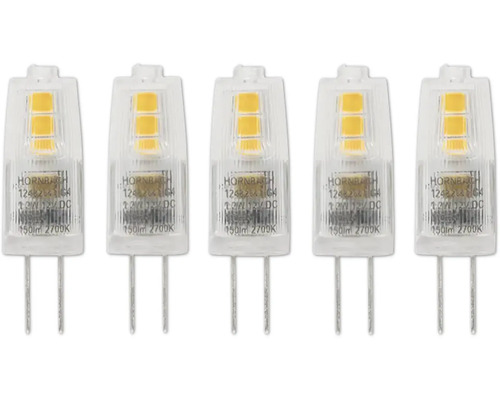 Cinci becuri cu soclu cu pini