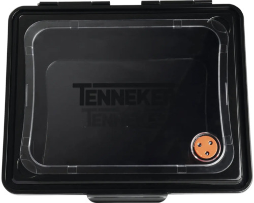 Cutie de depozitare neagră Tenneker cu capac transparent