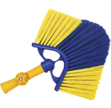 Mătură de colț cu peri galbeni și albaștri