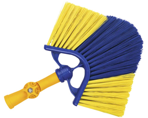 Mătură de colț cu peri galbeni și albaștri
