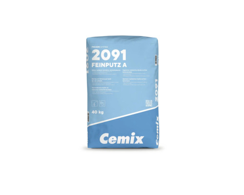 Mortar de finisare / tinci Cemix FEINPUTZ A pe bază de var-ciment pentru interior și exterior 40 kg Sistem de fațadă Cemix 2091 Feinputz A în sac de 40 kilograme