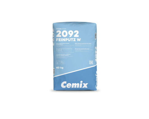 Mortar de finisare / tinci Cemix FEINPUTZ W pe bază de var-ciment alb pentru interior și exterior 40 kg Cemix 2092 Sistem de fațadă Feinputz W în sac de 40 kilograme
