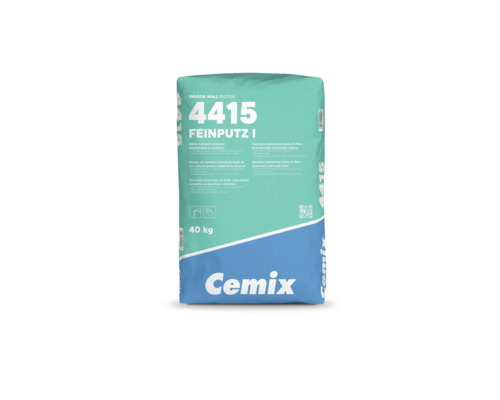 Mortar de finisare / tinci Cemix FEINPUTZ I pe bază de var-ciment pentru interior 40 kg Sac de tencuială de ciment Cemix 4415 Feinputz I pentru pereți interiori, 40 kilograme