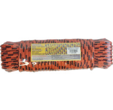 Frânghie portocalie din polipropilenă cu model negru, legată