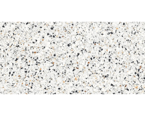 Prim-plan cu o placă de pardoseală cu model de terrazzo