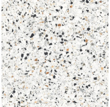 Prim-plan cu o placă de terrazzo cu particule mici, neregulate