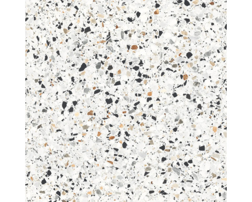 Prim-plan cu o placă de terrazzo cu particule mici, neregulate