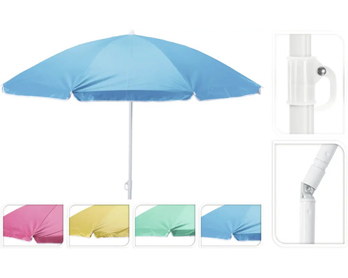 Umbrelă de plajă cu mecanism de înclinare și diverse opțiuni de culoare