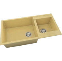 Chiuvetă cu două cuve și scurgere