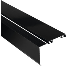 Profil negru pentru muchia scărilor pentru montaj