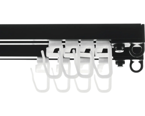 Șină de perdea cu glisoare pentru fixarea perdelelor