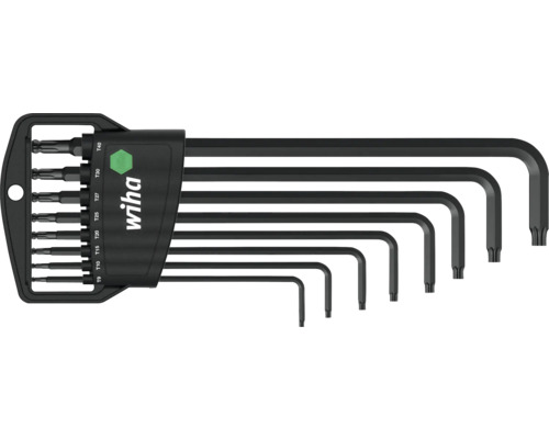 Set chei tip L Torx Wiha negre, T9-T40, 8 piese Set chei Wiha Torx