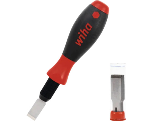 Cuțit pentru șabloane Wiha Logo cu magazie de lame