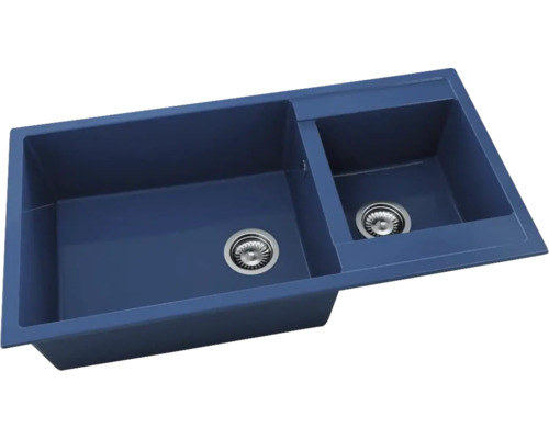 Chiuvetă cu două cuve și scurgere