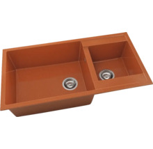 Chiuvetă cu două cuve din material compozit