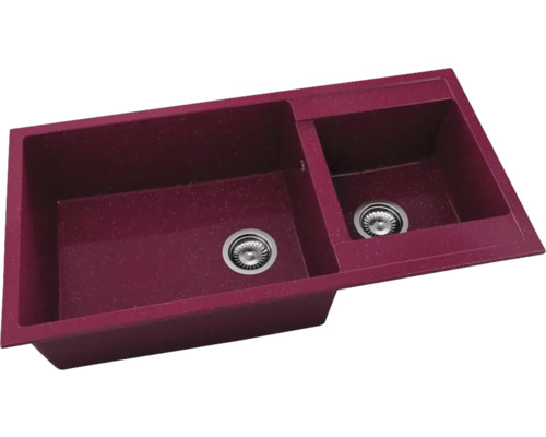 Chiuvetă cu două cuve din material compozit