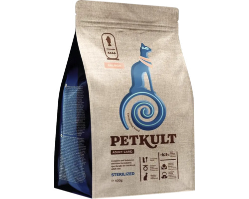 Petkult Adult Care hrană pentru pisici sterilizate cu somon, pachet de 400g
