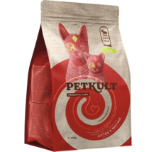 Hrană pentru pisoi și mame Petkult cu miel, pachet de 400 de grame
