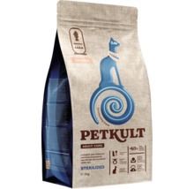 PETKULT Hrană uscată pentru pisici adulte sterilizate cu somon, 2 kg