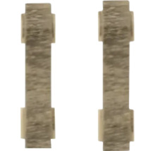 Două piese de conectare pentru scânduri de terasă