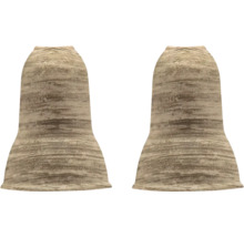 Două abajururi din material textil