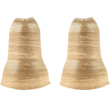 Două socluri din lemn pentru balustrade de scări