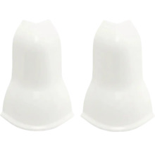 Două capace de acoperire albe