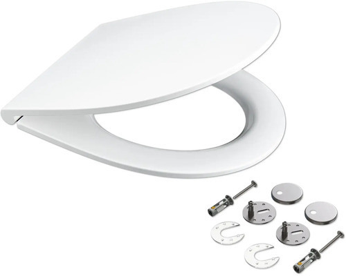 Capac de toaletă din plastic cu accesorii de montaj